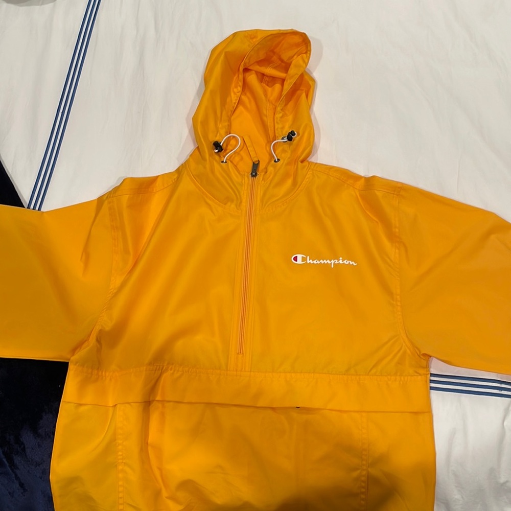 Yellow Champion windbreaker